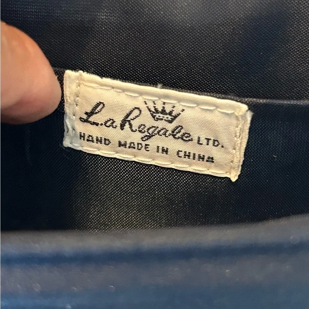 La Regale Beaded Navy Blue Evening Clutch - Picture 4 of 7